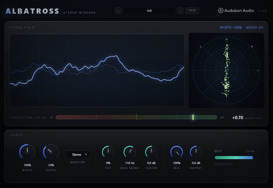 Albatross Stereo Widener plugin UI
