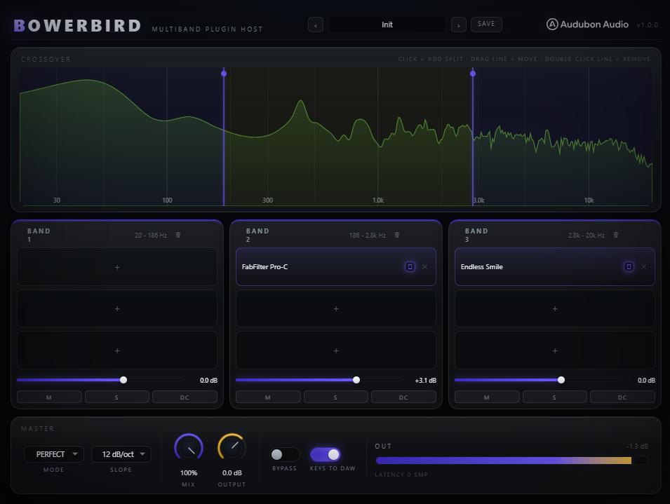 Bowerbird Multiband Host plugin UI