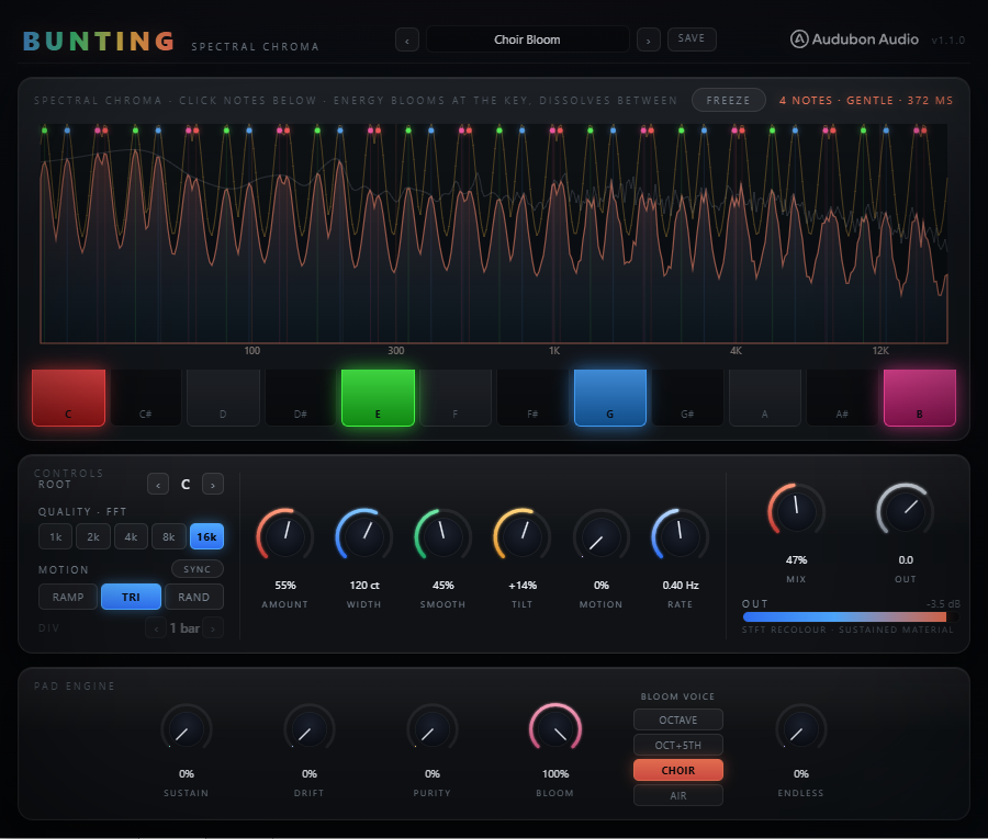 Bunting Spectral Chroma plugin UI