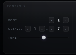 Grackle Root, Octave and Tune controls