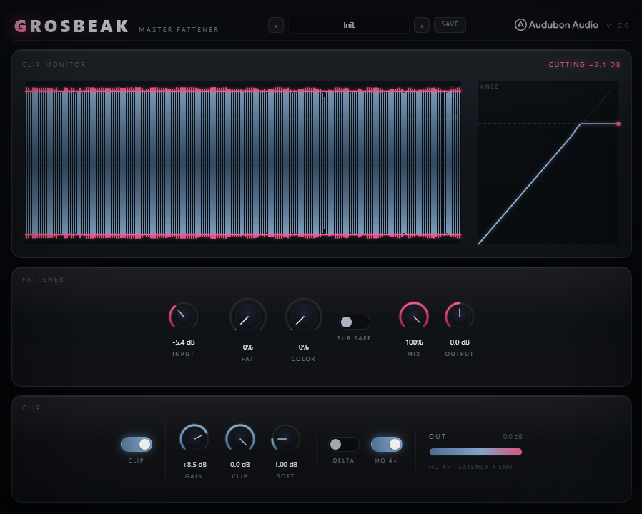Grosbeak Master Clipper plugin UI