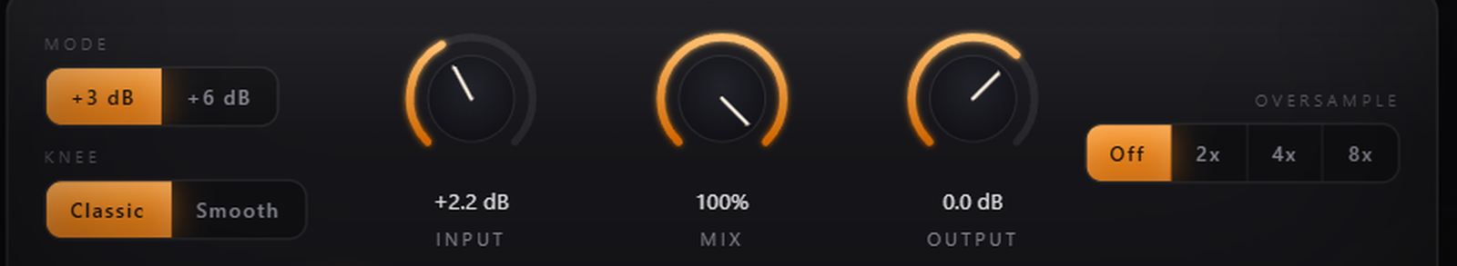 Heron mode buttons and knob controls