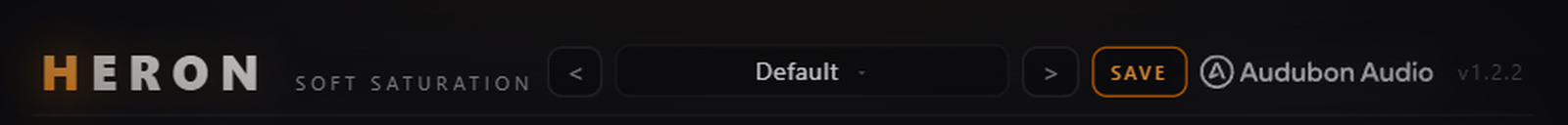 Heron preset bar for stepping through factory presets
