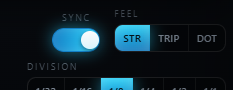 Hummingbird BPM sync, division, and feel controls