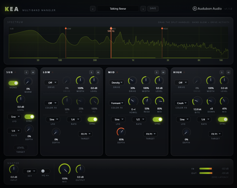 Kea Multiband Mangler plugin UI