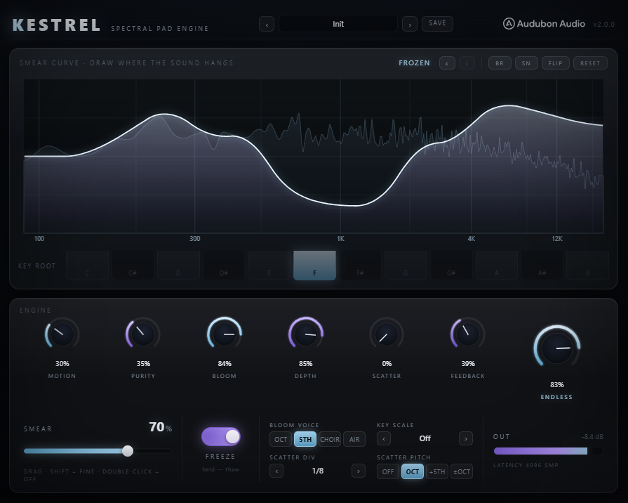 Kestrel Spectral Pad Engine plugin UI