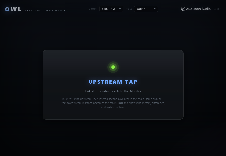 Owl upstream Tap face