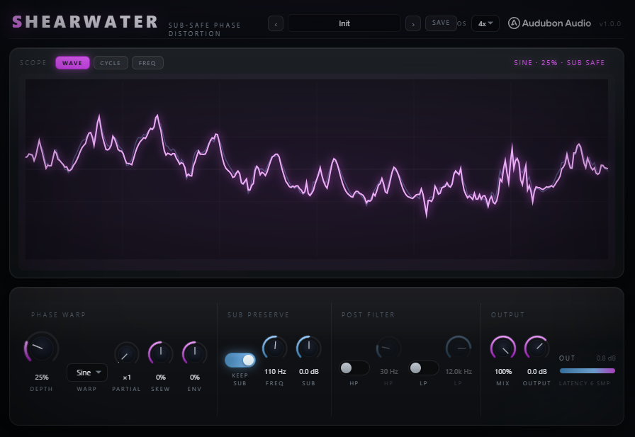 Shearwater full plugin UI