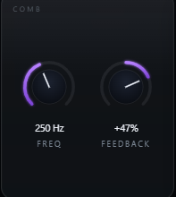 Shrike Comb filter panel with Freq and Feedback