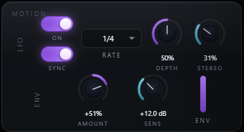 Starling LFO and envelope follower controls