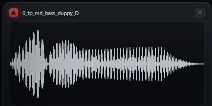 Vulture waveform display for a loaded sample